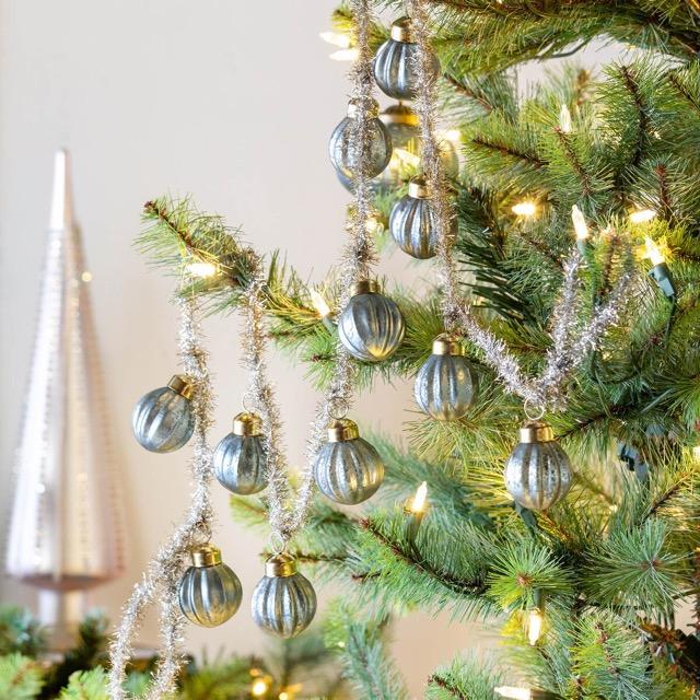 Tinsel Garland on Tree